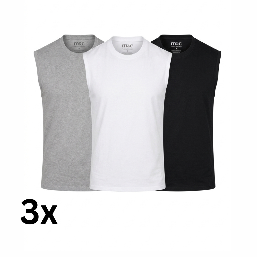 Pack Sous-Vêtement Sans Manche Col Rond x3